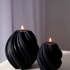 Noir Wave Sculpted Candle Set