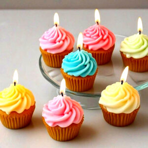 Sweet Swirl Cupcake Candle