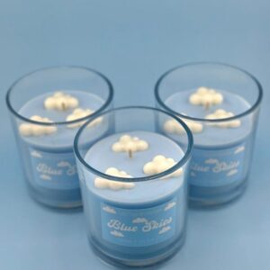 Blue Skies Glass Candle